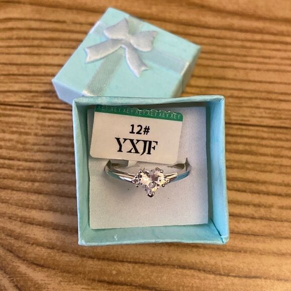 Sterling Silver Heart Shaped Ring & Earring Set 12 - Picture 8 of 16